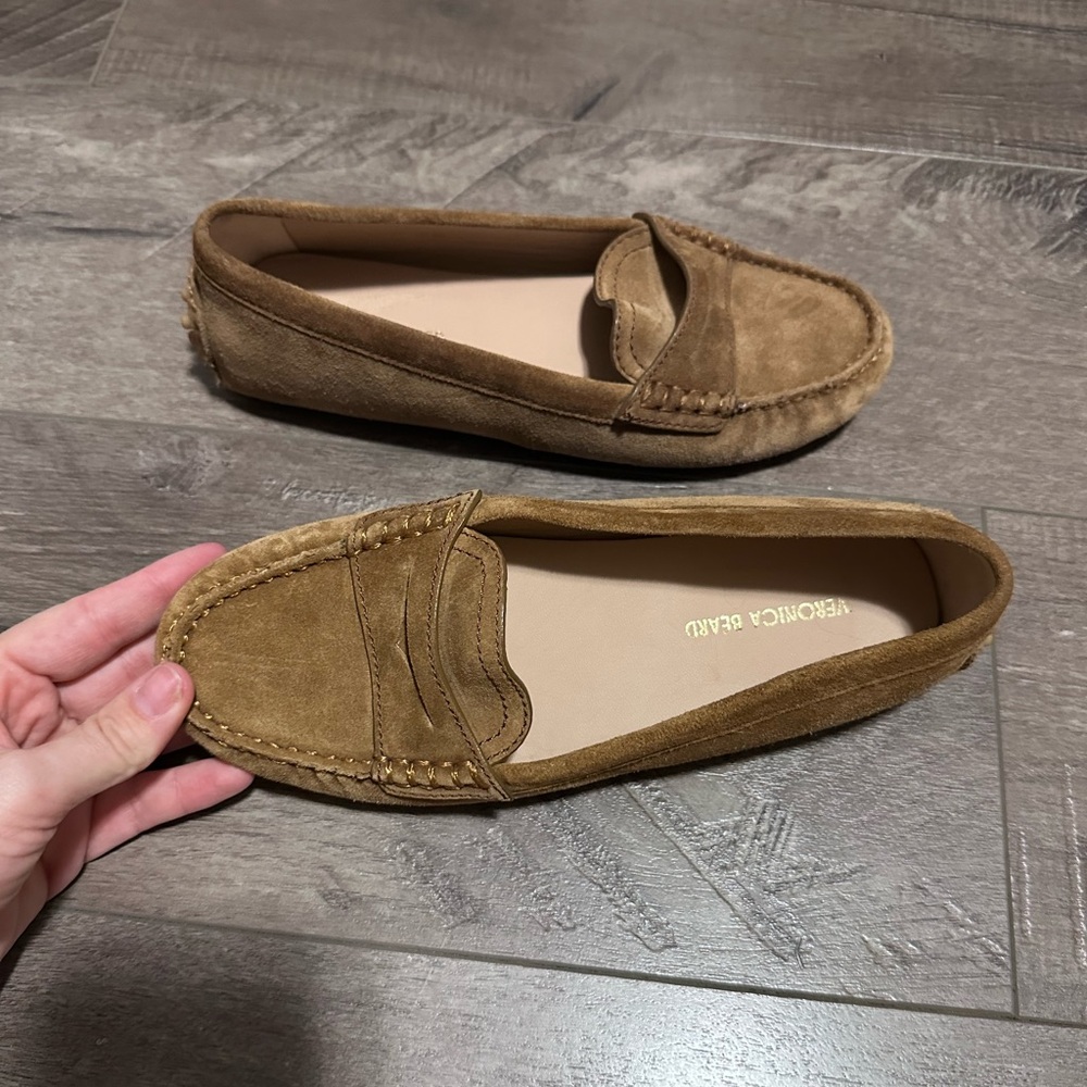 NEW Veronica Beard Jia Driving Loafer Hazelwood Suede 5 - Picture 3 of 8